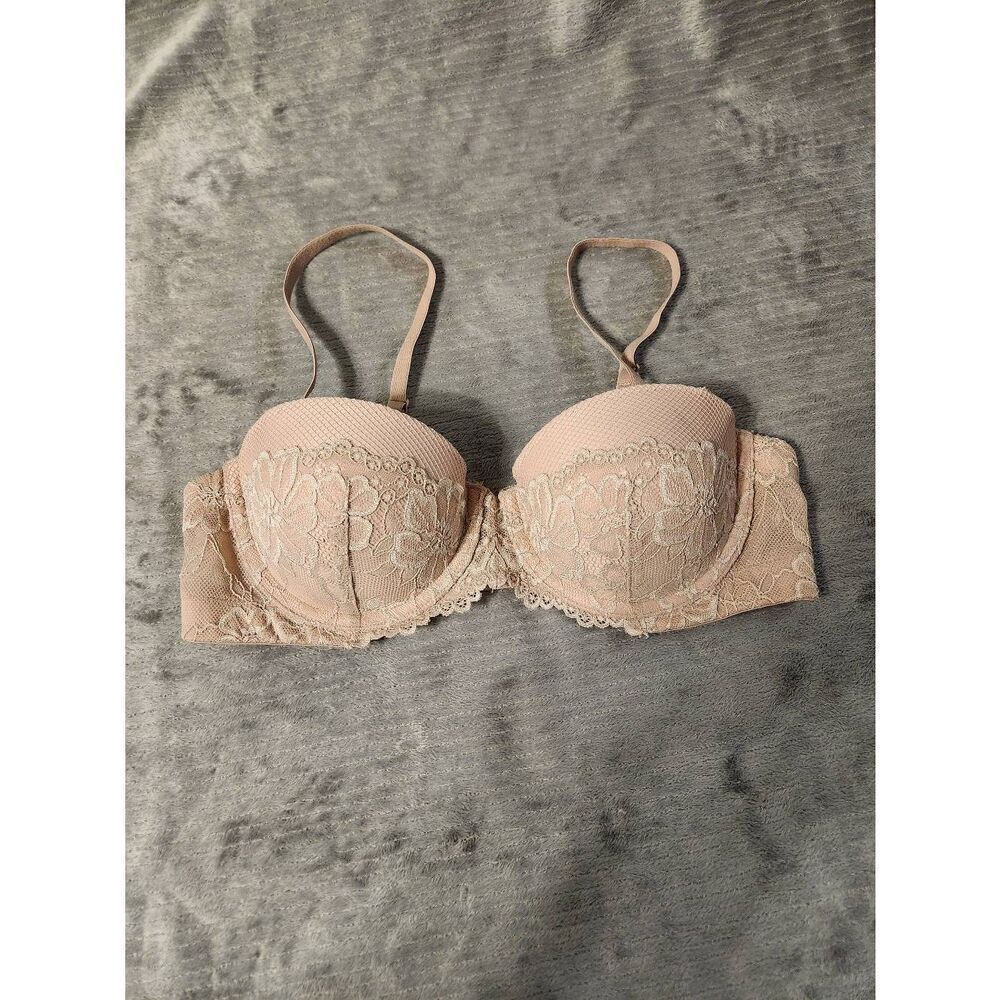 Maidenform Women's Multiway Push-Up Bra Se1102 size 34B Beige Lace